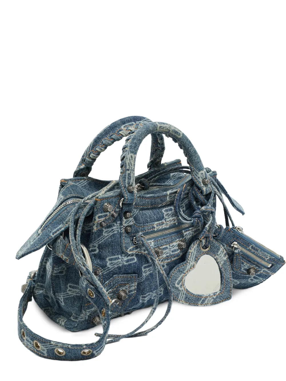 Balenciaga Pre-Owned Borsa a mano Neo Cagole XS denim - Blu
