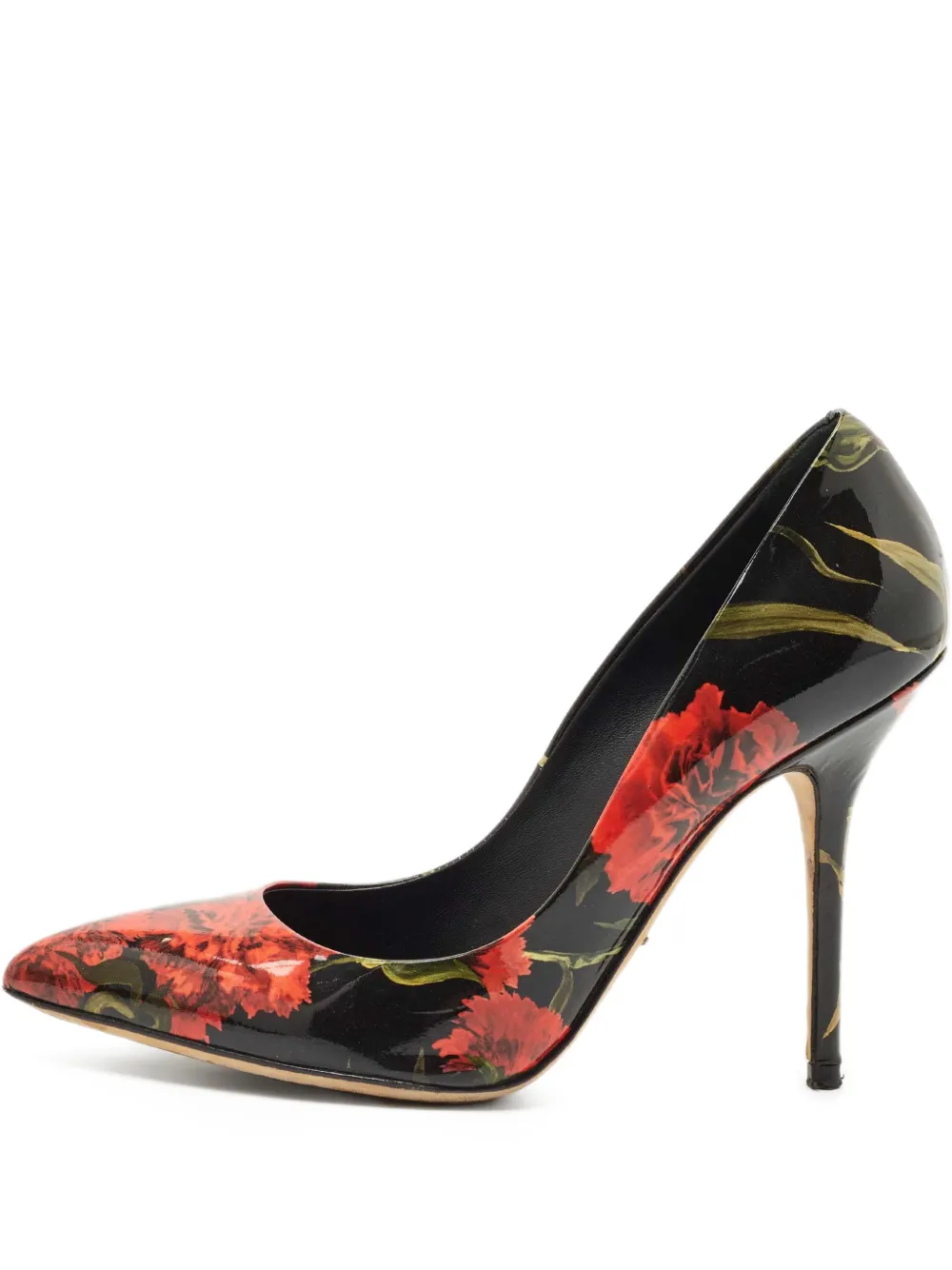 Dolce & Gabbana Pre-Owned floral print pumps 37.5 - Nero