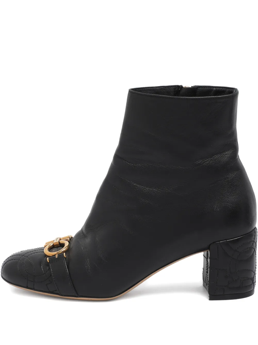 Pre-owned Ferragamo Lilla Leather Boots In Black