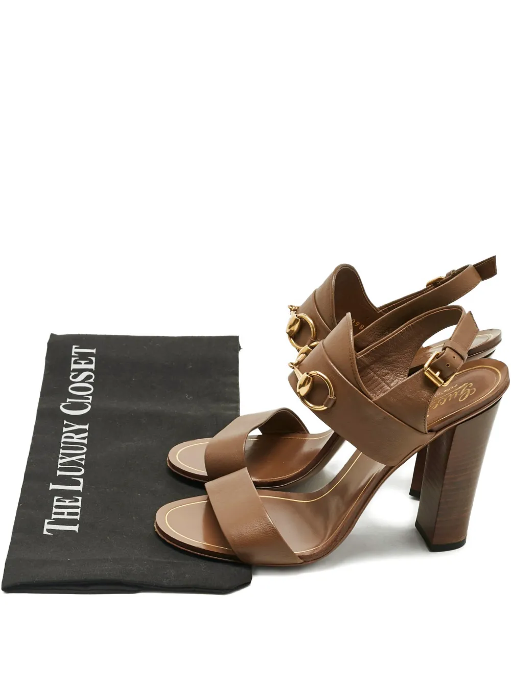 Gucci Pre-Owned Horsebit leather sandals - Marrone