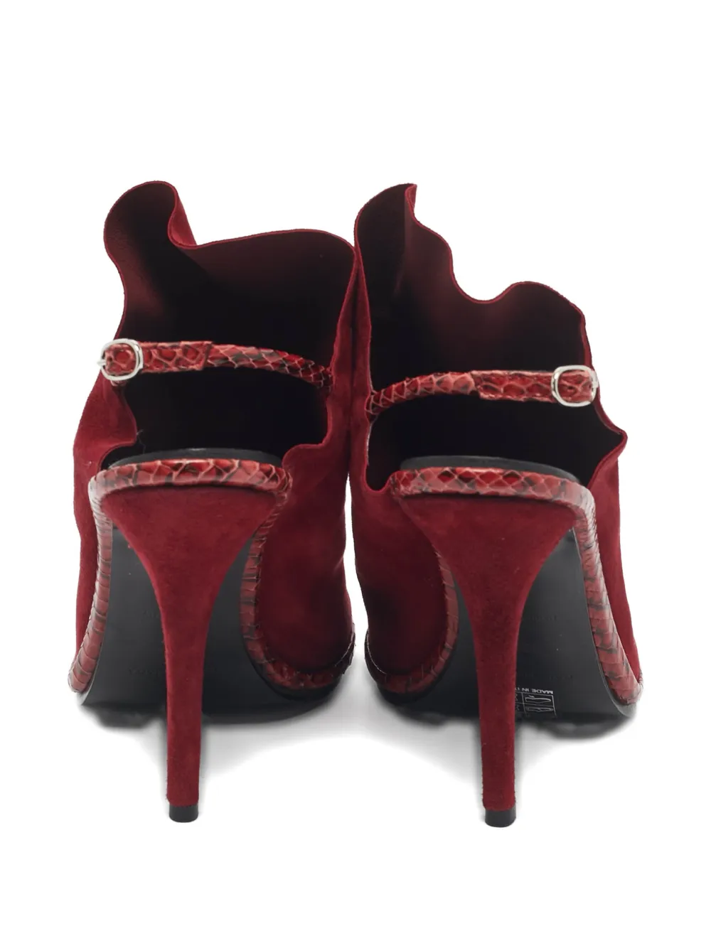 Balenciaga Pre-Owned leather slingback sandals - Rood