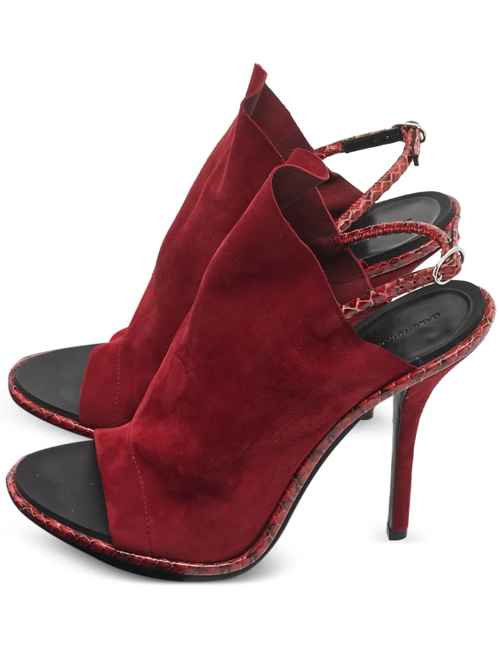 Balenciaga Pre-Owned leather slingback sandals - Rot