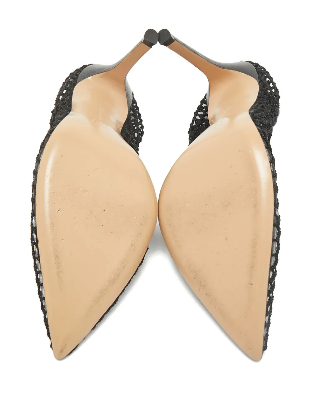 Gianvito Rossi Alisia mesh pointed-toe pumps - Zwart