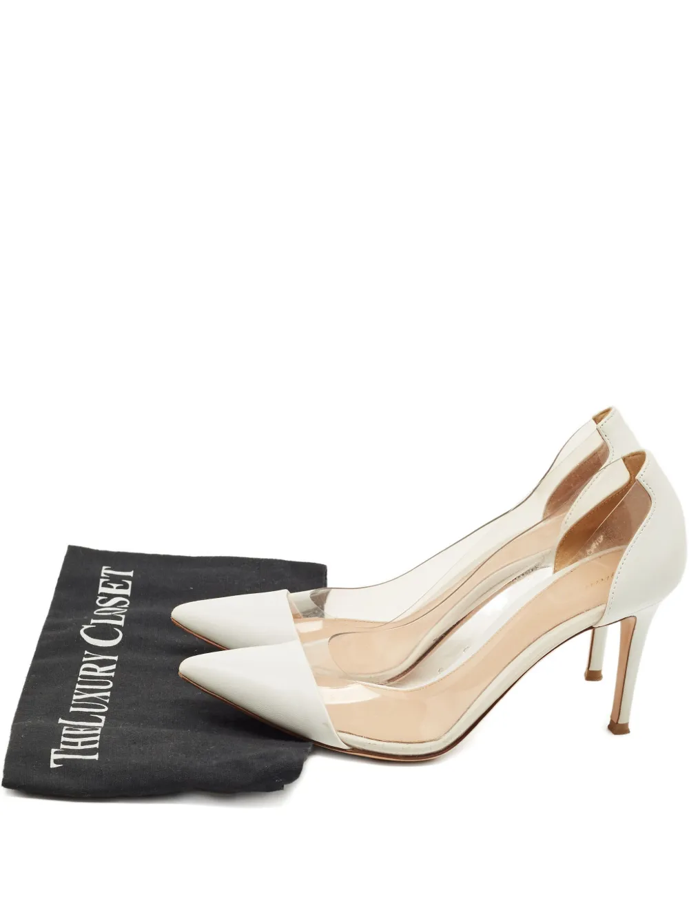 Gianvito Rossi panelled pumps - Bianco