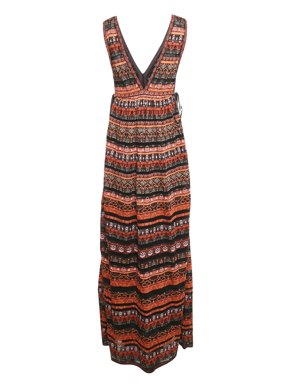 Missoni Pre-Owned knit striped maxi dress - Oranje