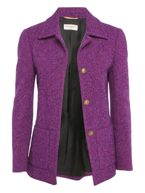 Saint Laurent Pre-Owned veste métallisée en tweed