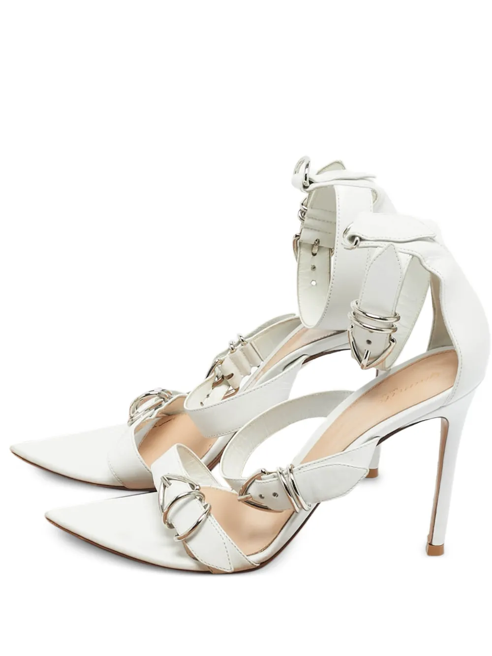 Gianvito Rossi belted leather sandals - Bianco