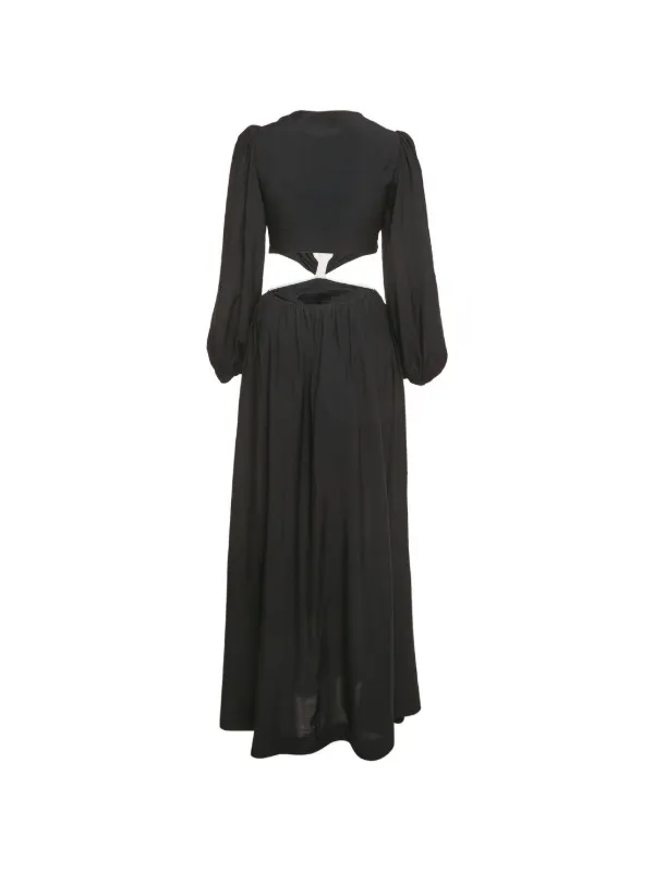 simkhai black dress Women's Jazz Embellished Midi in Black, Cotton, Size Small 100% polyester Jonathan Simkhai Women's Tierneigh Cutout