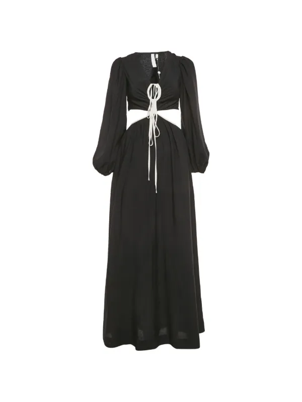 simkhai cut out dress Simkhai Women's Maddy cotton-blend A-Line Midi-Dress - Lobster Multi