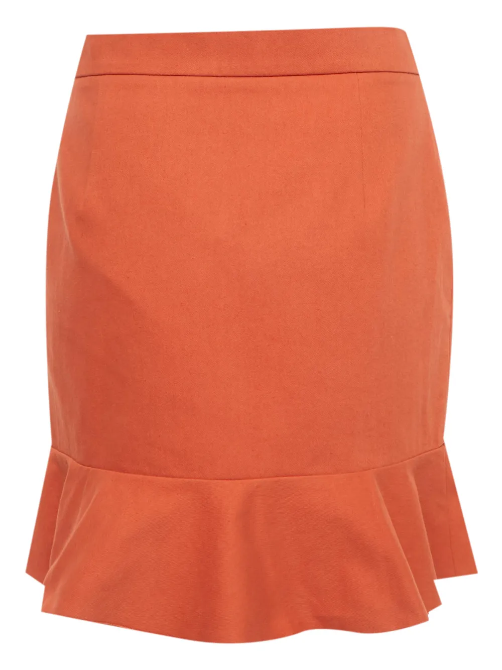Missoni Pre-Owned ruffled-hem mini skirt - Oranje