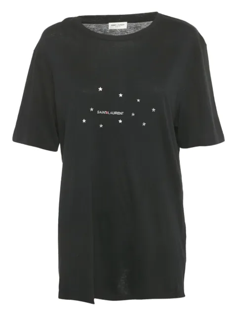 Saint Laurent Pre-Owned logo star-motif T-shirt