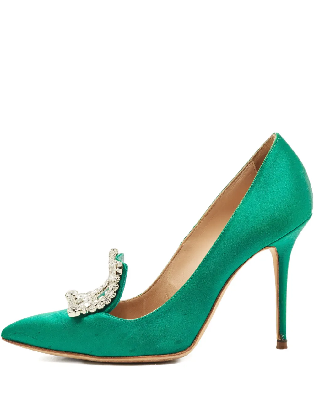 Manolo Blahnik Borlak crystal pumps - Verde