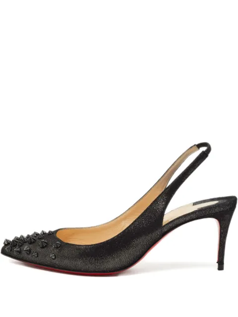Christian Louboutin Pre-Owned Drama Spikes suede slingback pumps