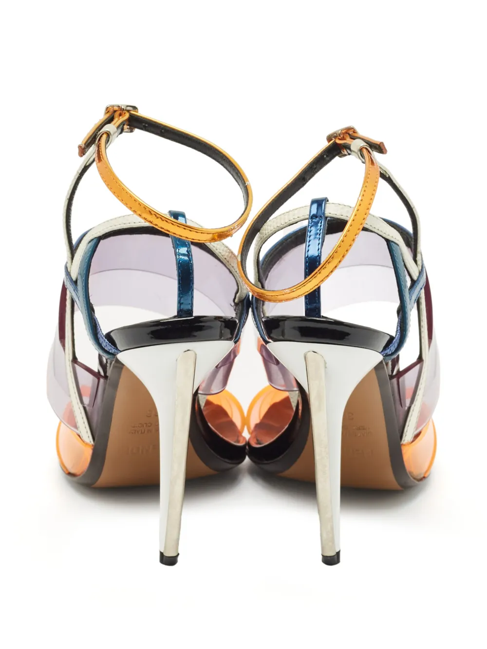 Fendi Pre-Owned Iridia leather sandals - Wit