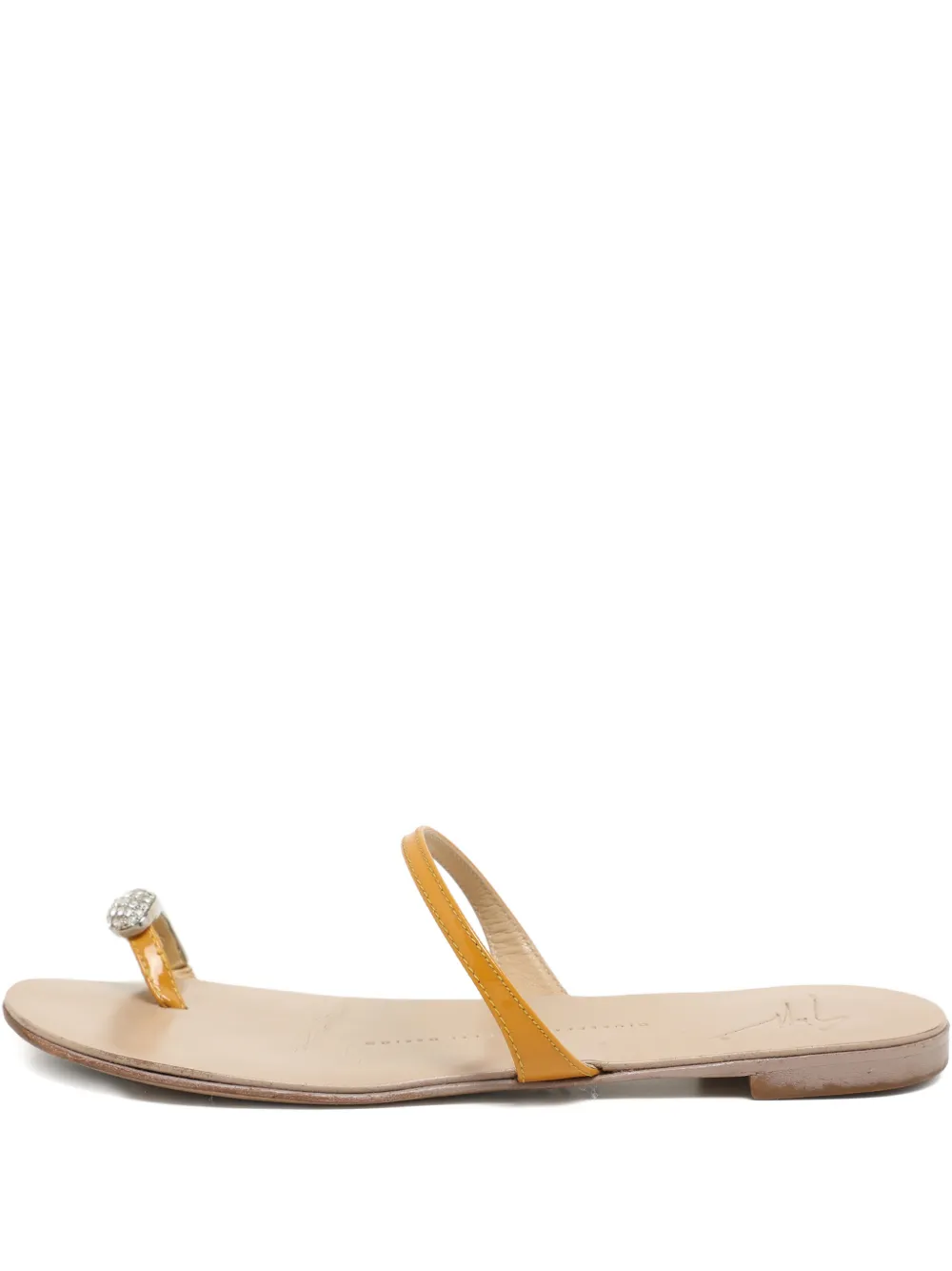 Giuseppe Zanotti Sandali in pelle con strass - Giallo