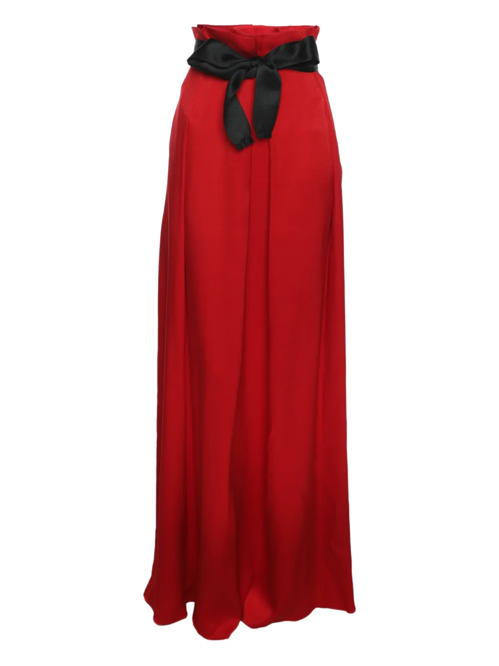 Carolina Herrera Vintage pleat-detail maxi skirt - Rosso