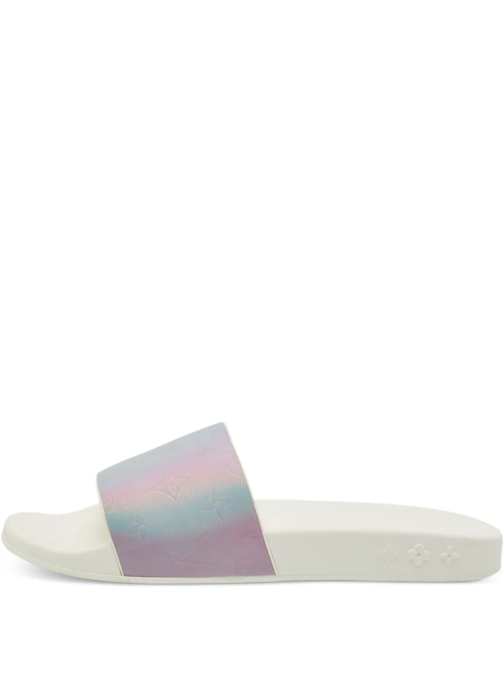 Louis Vuitton Pre-Owned Waterfront monogram-pattern slides | White | Image 1