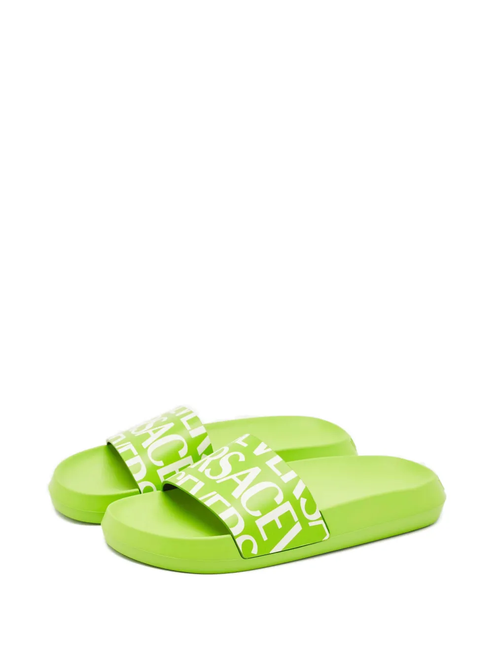 Versace Pre-Owned leather slides - Groen