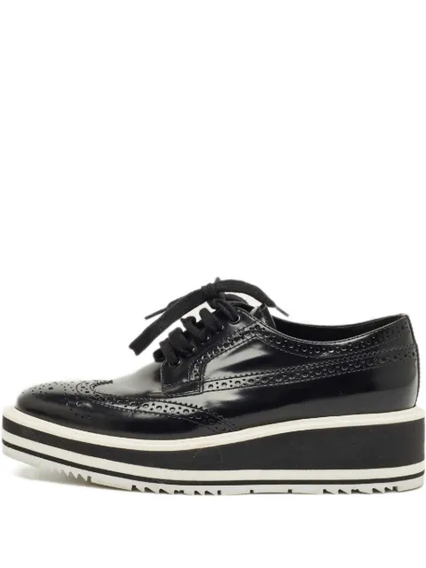 Prada Pre-Owned lace-up platform sneakers