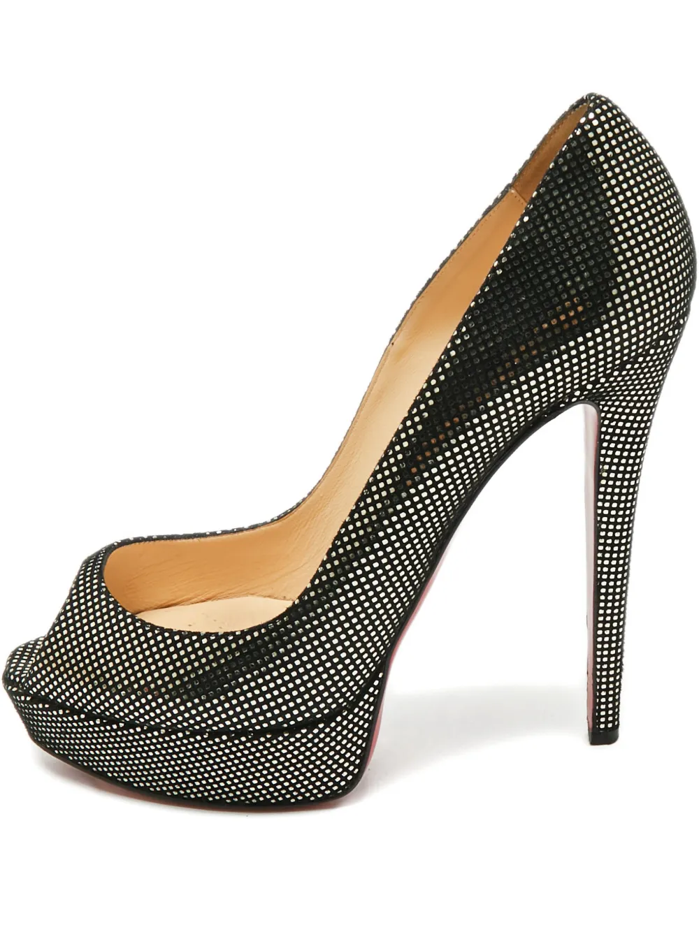 Christian Louboutin Pre-Owned escarpins Lady Peep en daim à plateforme | noir | Image 1