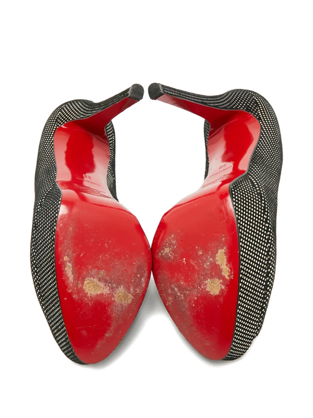 Christian Louboutin Pre-Owned Lady Peep suede platform pumps - Zwart