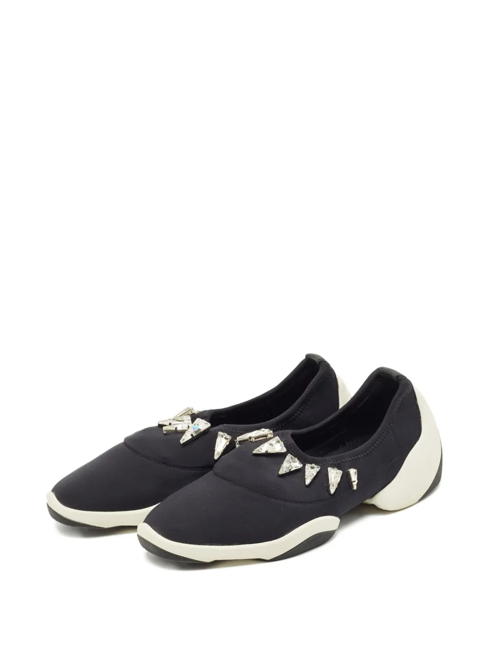 Giuseppe Zanotti Vintage crystal-embellishment sneakers - Zwart