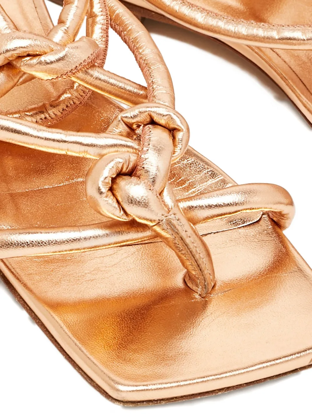 Bottega Veneta Pre-Owned Adam knotted strap sandals - Goud