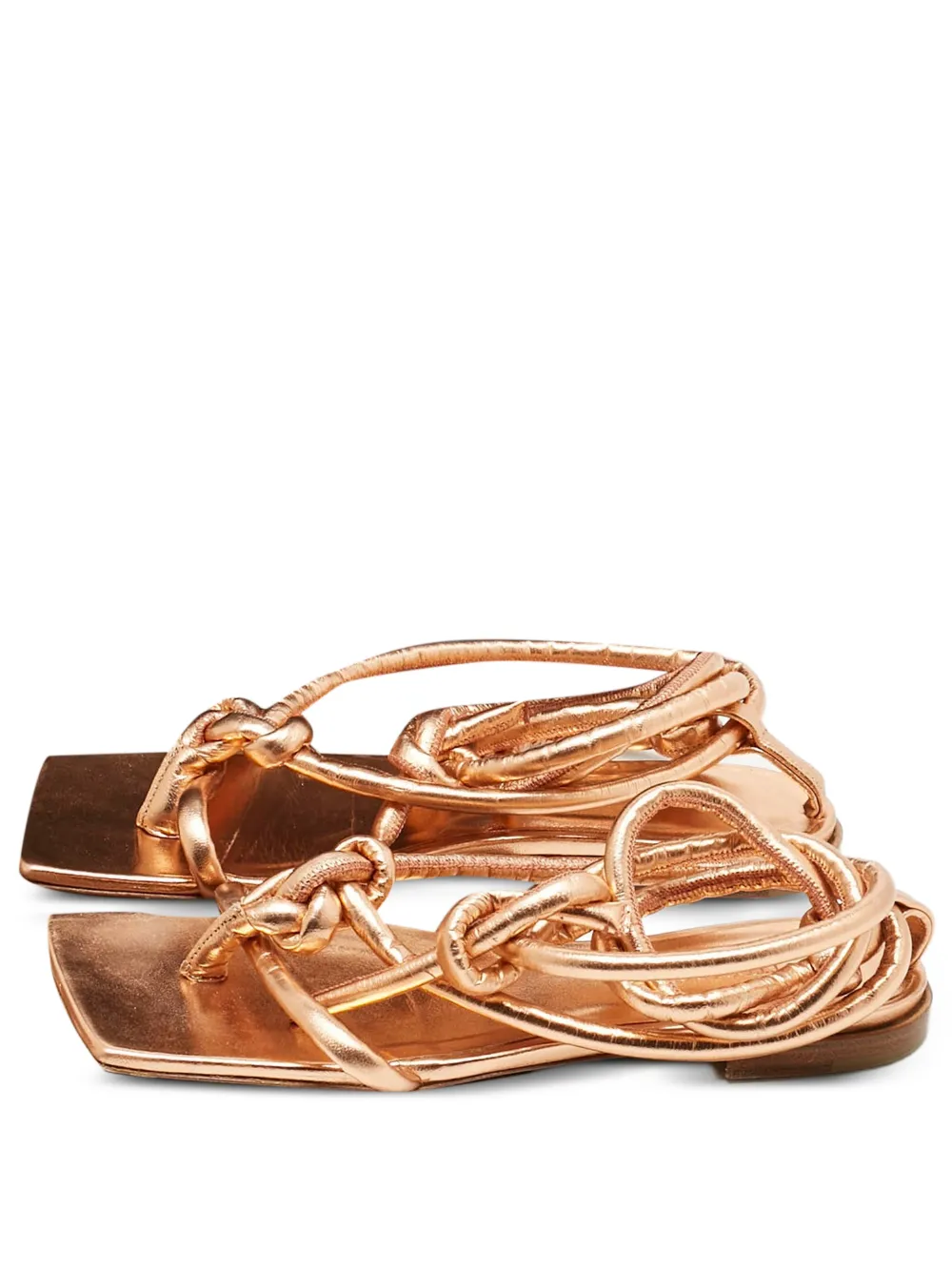 Bottega Veneta Pre-Owned Adam knotted strap sandals - Oro