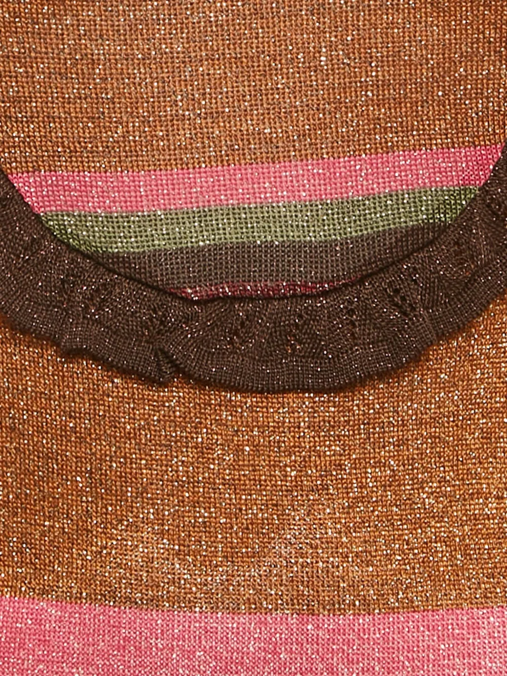 Just Cavalli metallic lurex ruffled mini dress - Bruin