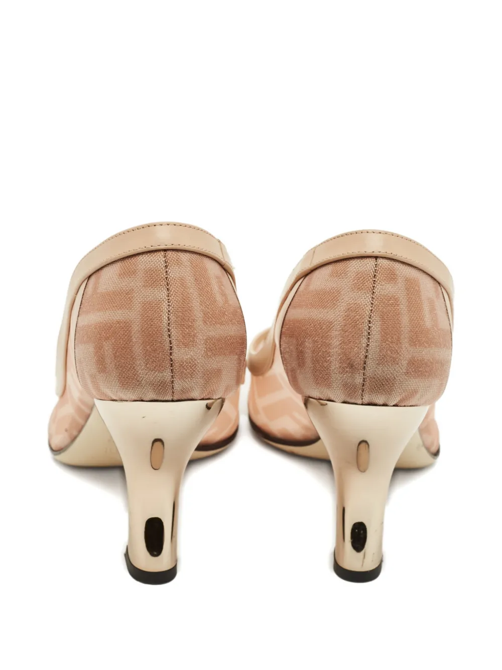 Fendi Pre-Owned logo-pattern pumps - Roze