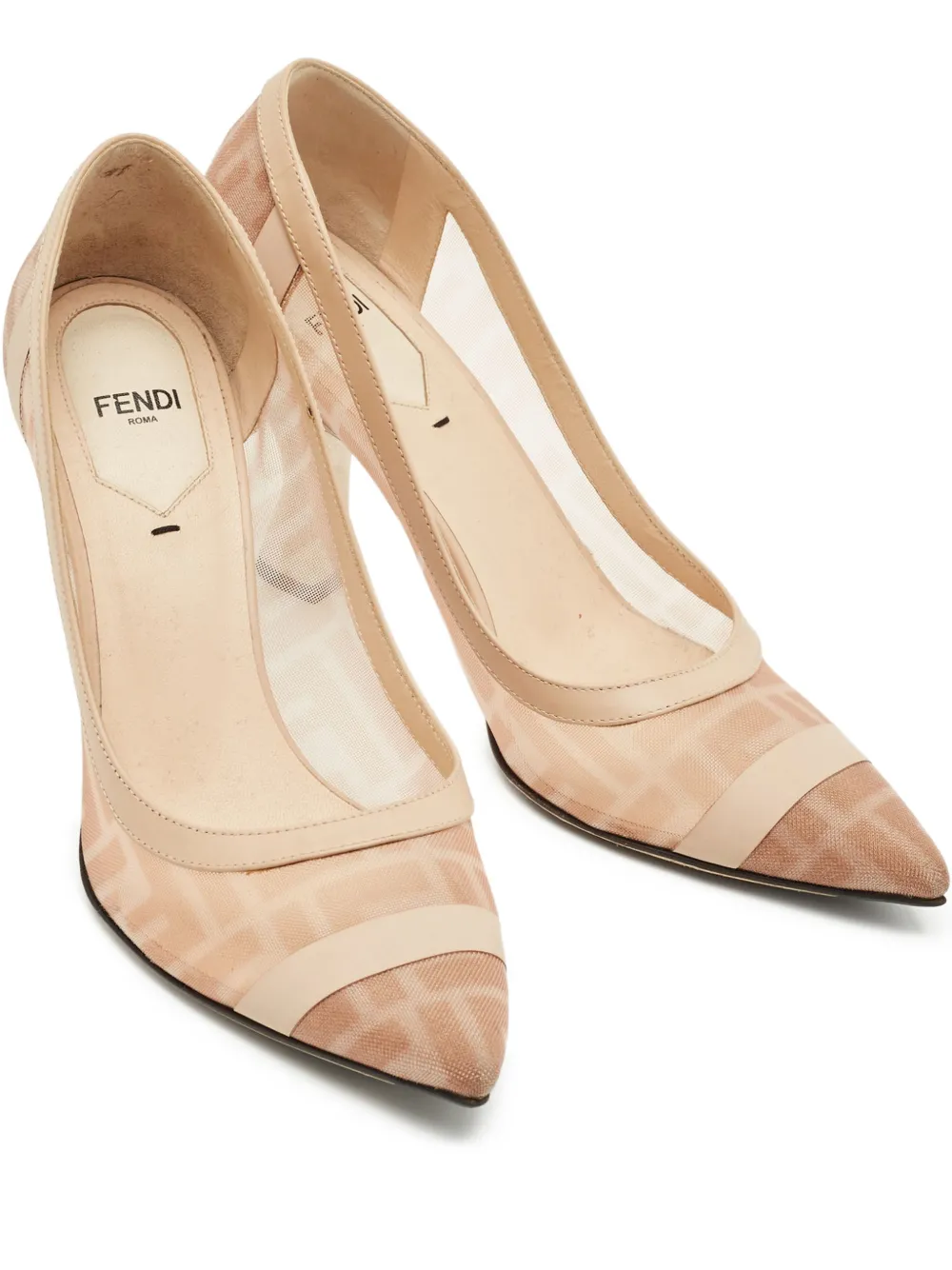 Fendi Pre-Owned logo-pattern pumps - Rosa