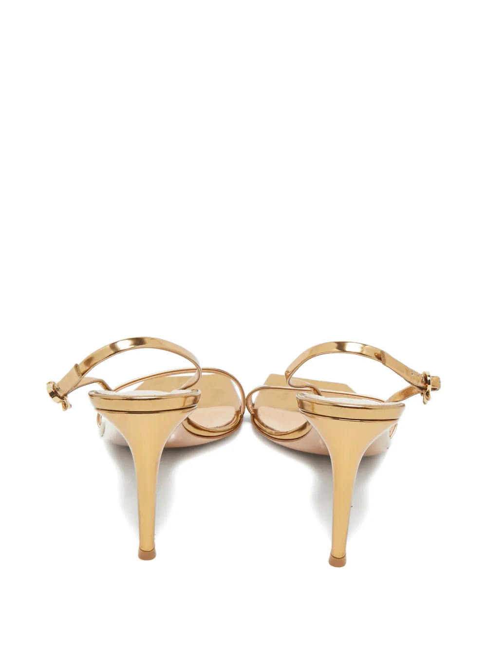 Gianvito Rossi Foil leather sandals - Goud