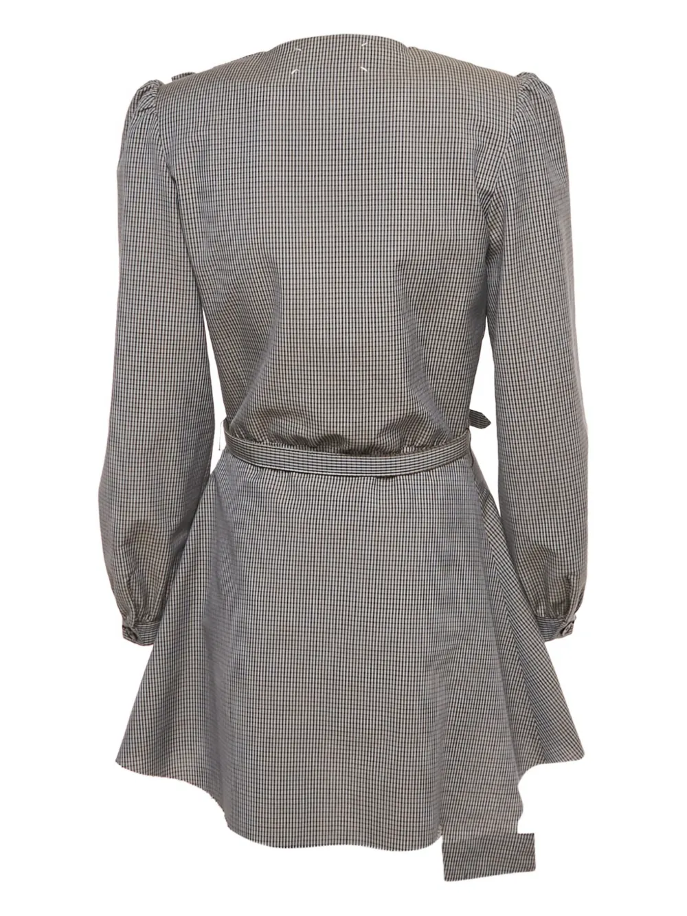 Maison Martin Margiela Pre-Owned Geruite katoenen mini-jurk - Grijs