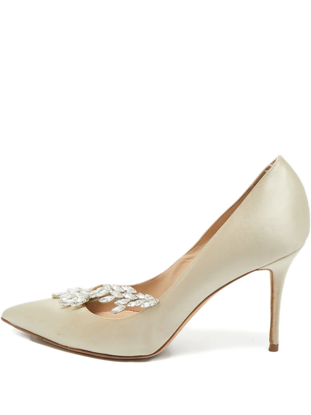 Manolo Blahnik Nadira crystal-embellished pumps - Toni neutri