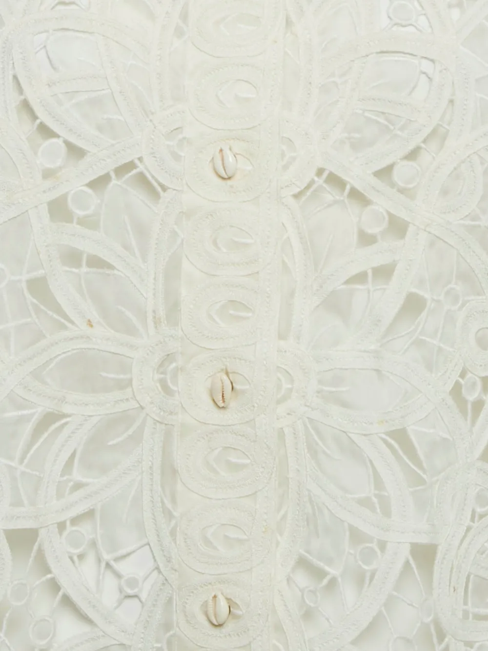 ZIMMERMANN silk lace cut-out mini dress - Beige