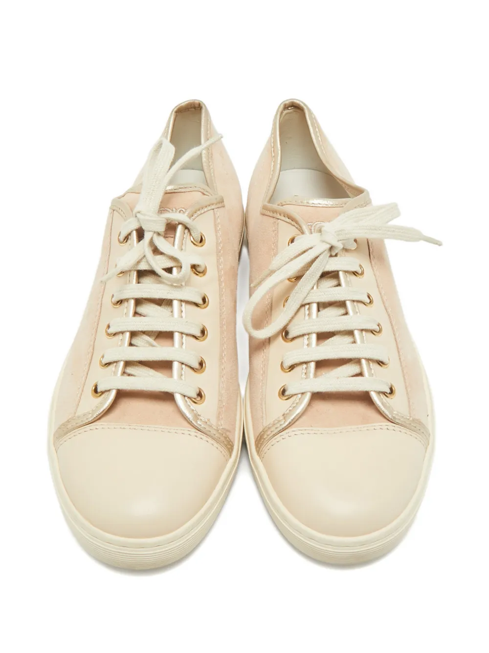 Tod's leather suede lace-up shoes - Beige