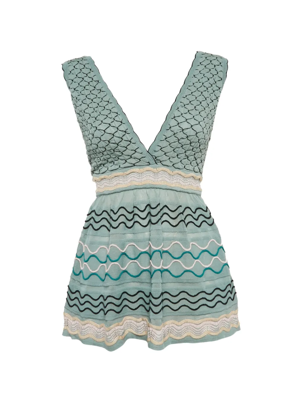 Missoni Pre-Owned knit flared top - Blu