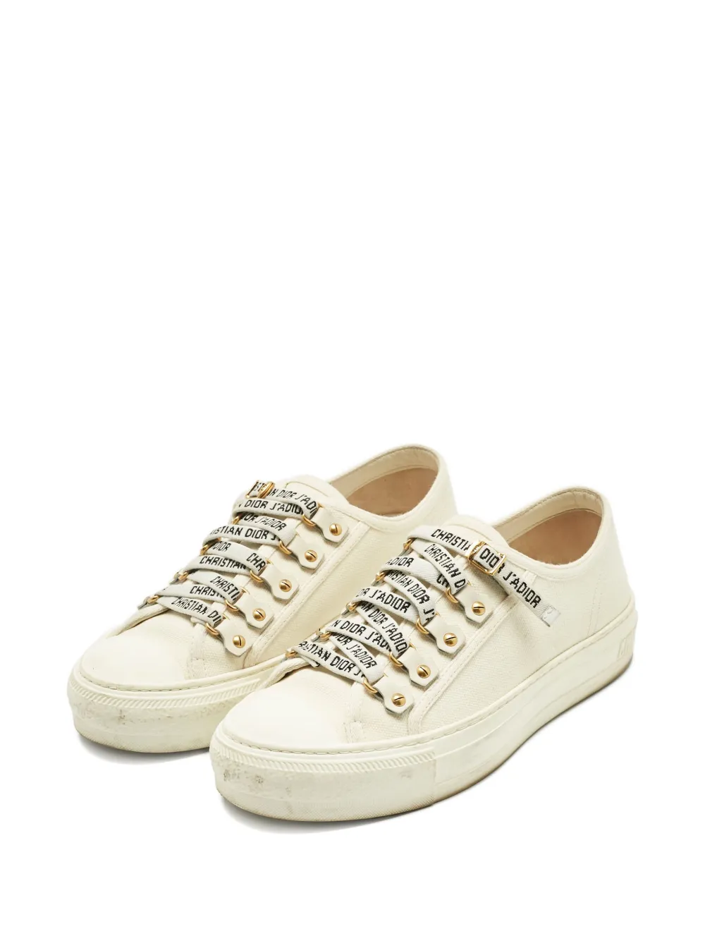 Christian Dior Pre-Owned Walk'n'Dior canvas sneakers - Beige