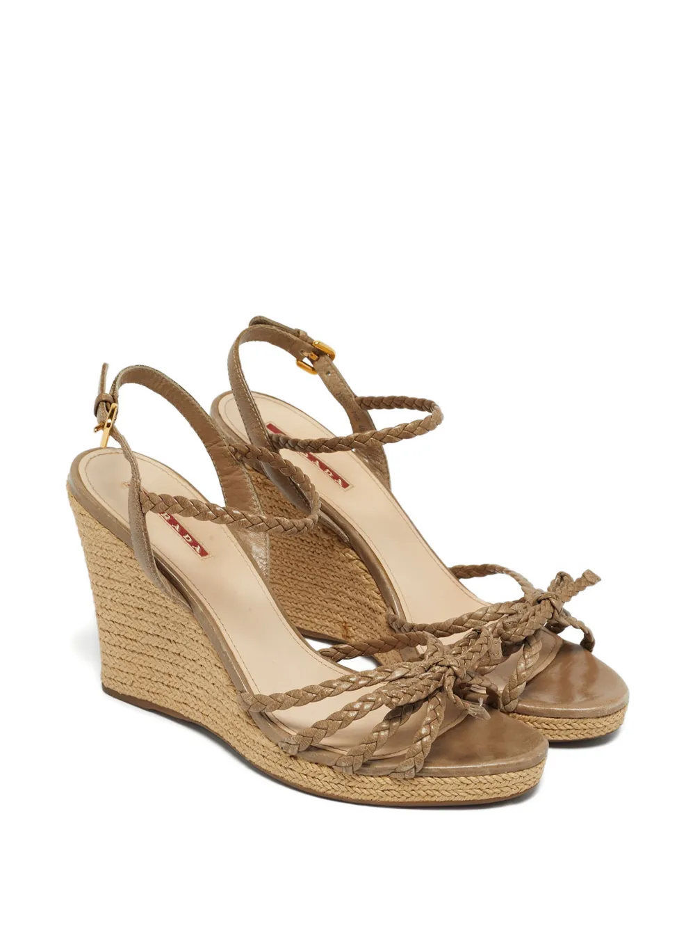 Prada Pre-Owned braided strappy sandals - Bruin