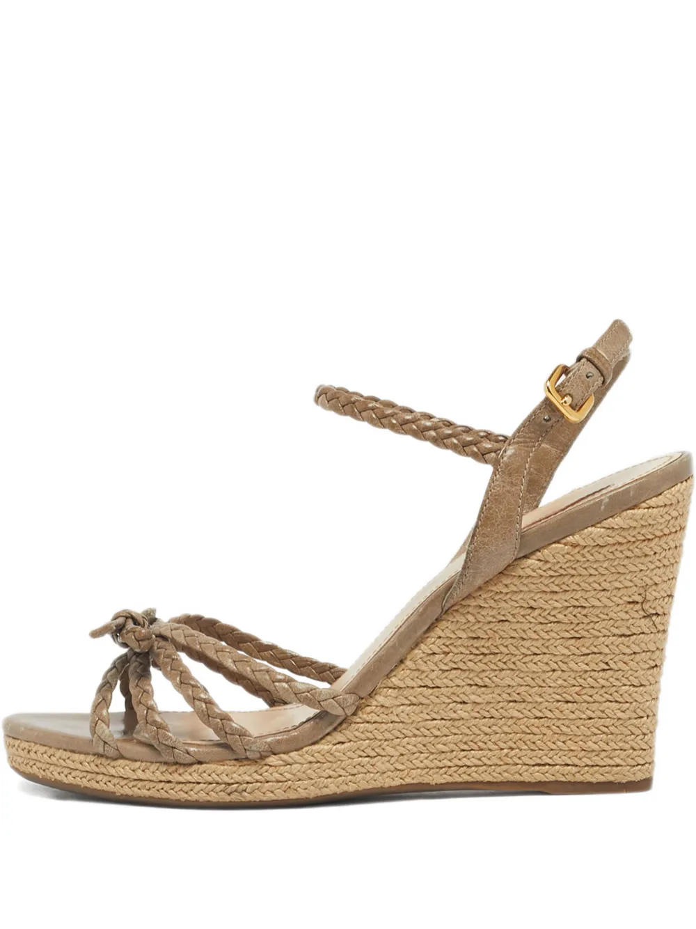 Prada Pre-Owned braided strappy sandals - Marrone