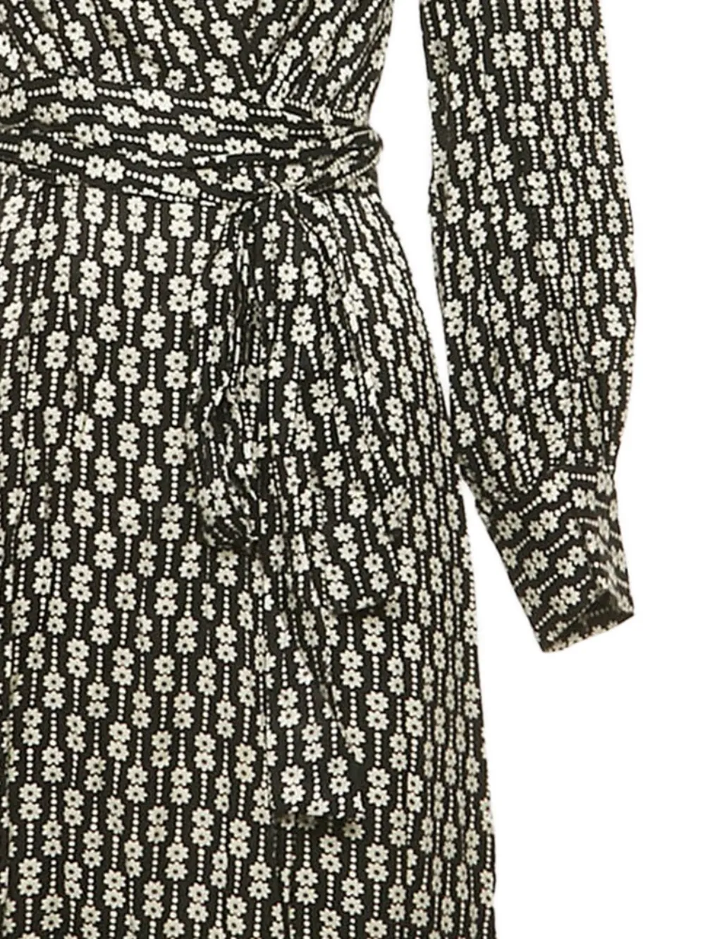 SANDRO wrap floral maxi dress - Zwart