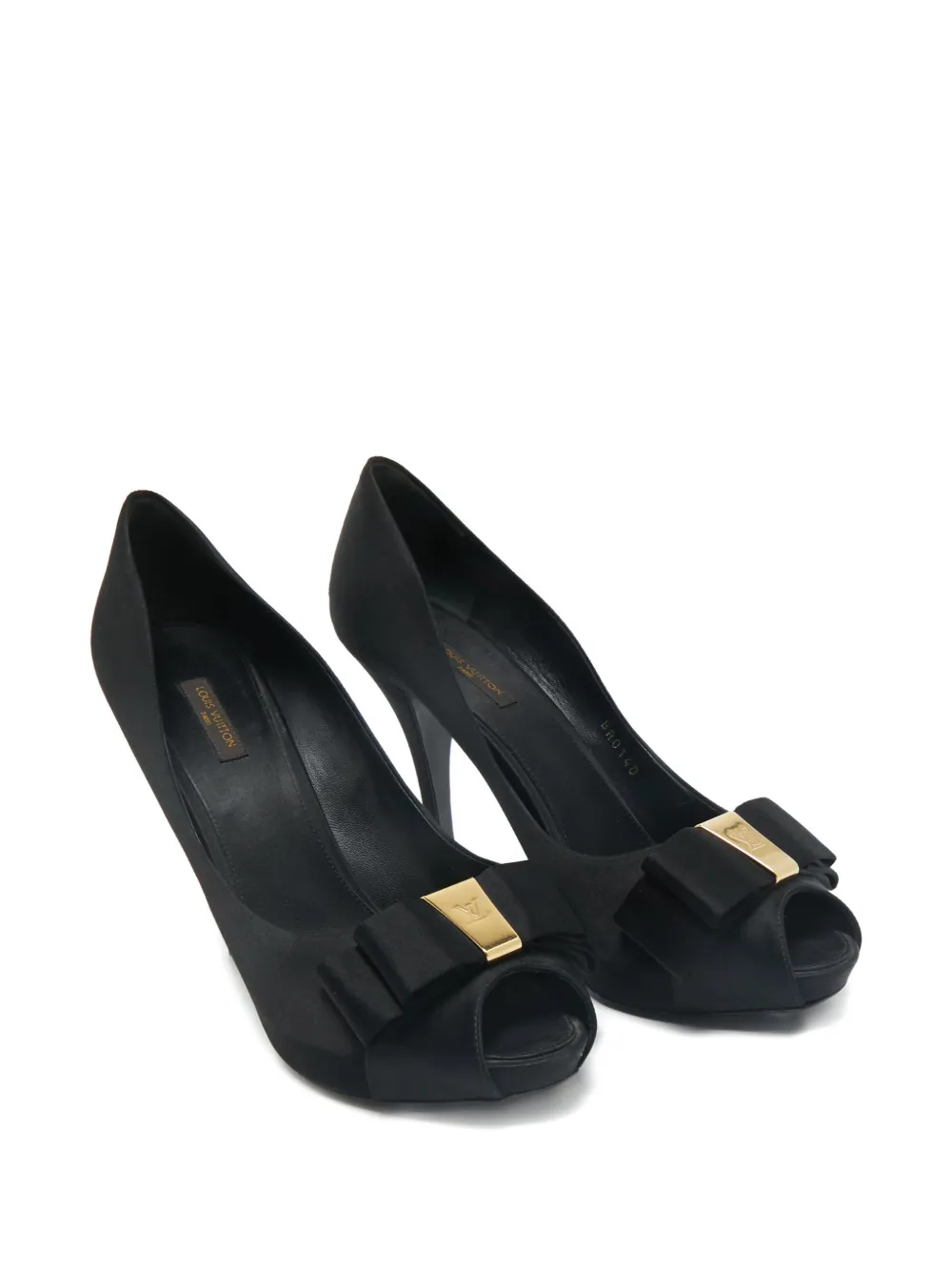 Louis Vuitton Pre-Owned bow-detail pumps - Zwart