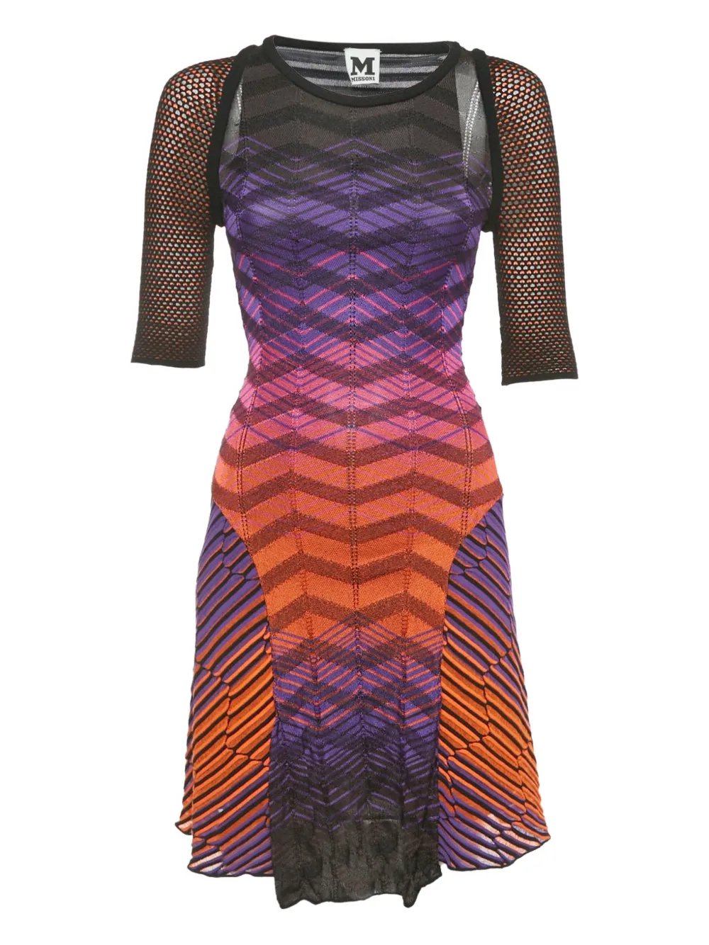 Missoni Pre-Owned chevron-knit mini dress - Violett