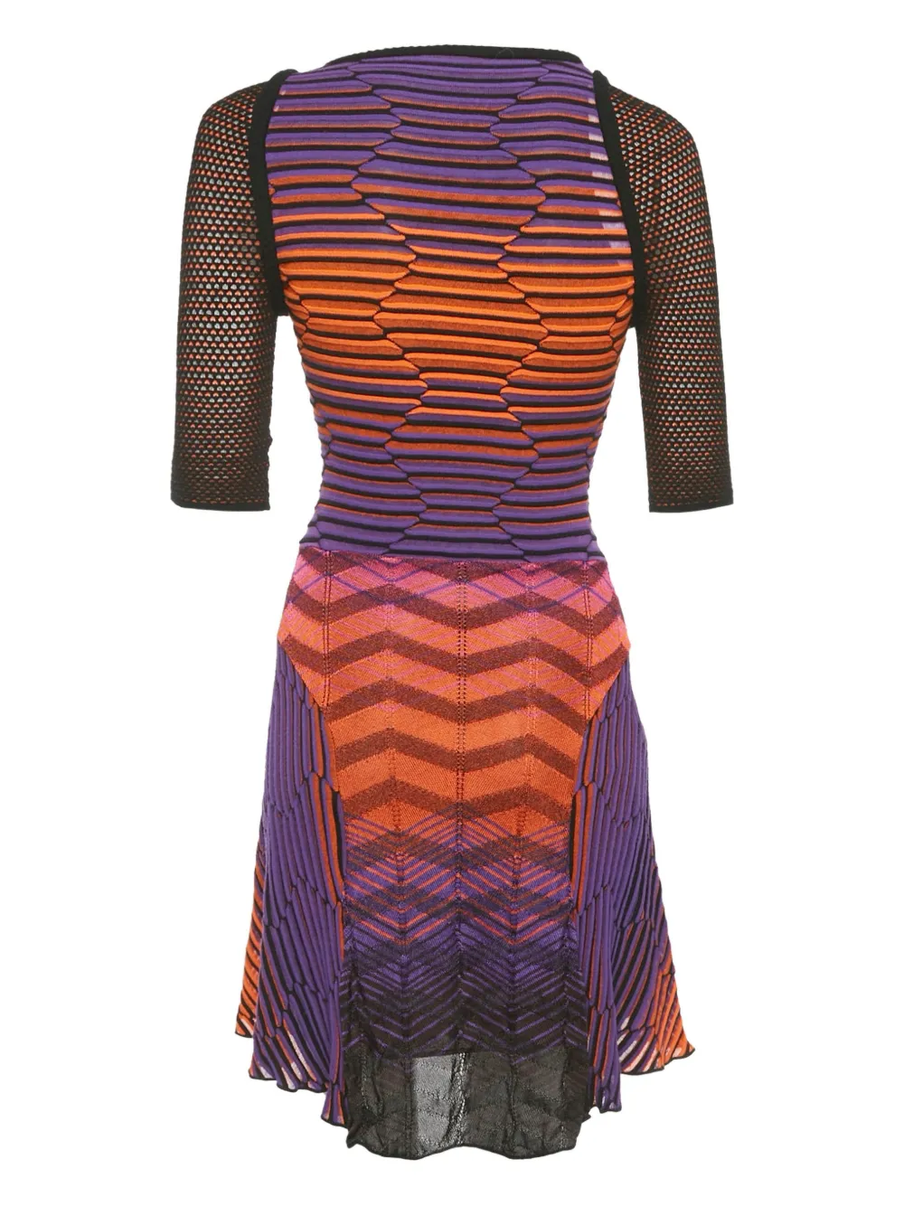 Missoni Pre-Owned chevron-knit mini dress - Paars