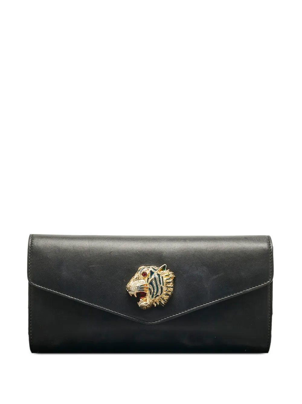 Gucci Pre-Owned Rajah leather clutch bag - Nero