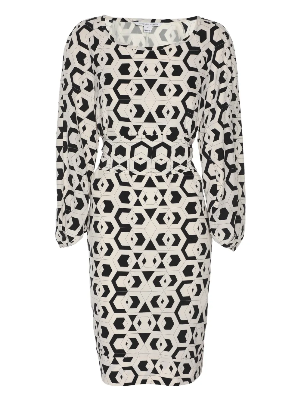 DVF Diane von Furstenberg Abito midi con stampa - Bianco