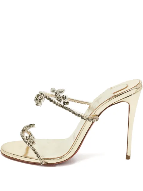 Christian Louboutin Pre-Owned crystal-embellished patent-leather sandals