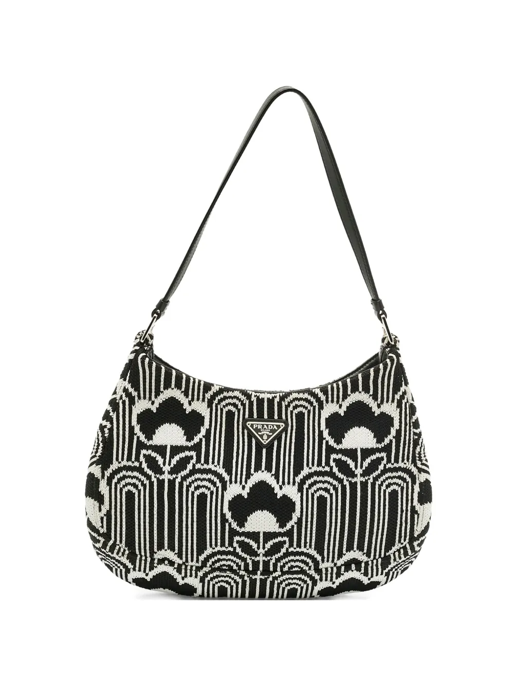 Prada Pre-Owned Cleo jacquard shoulder bag - Nero