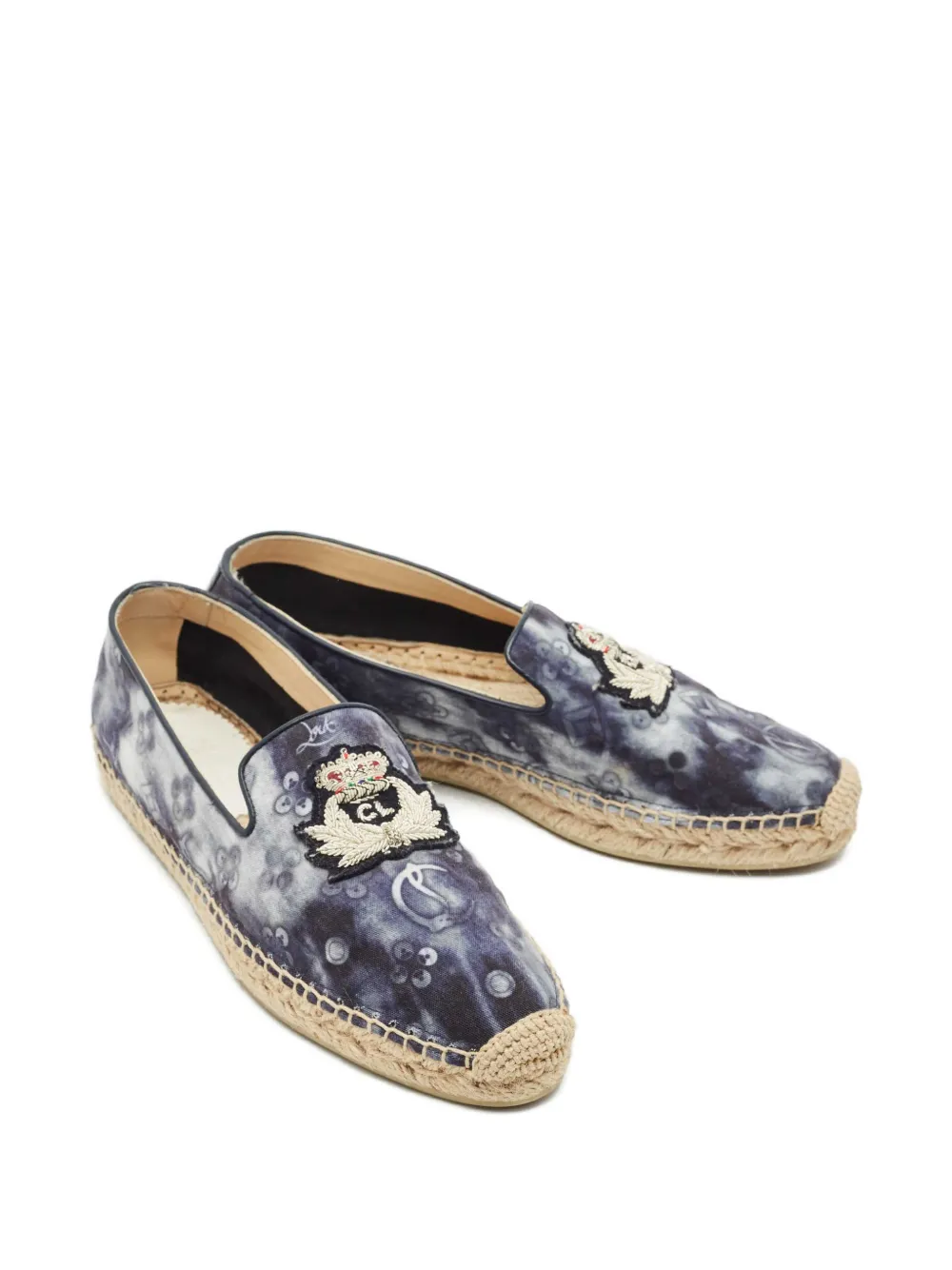 Gucci Pre-Owned Orlato applique espadrilles - Blauw