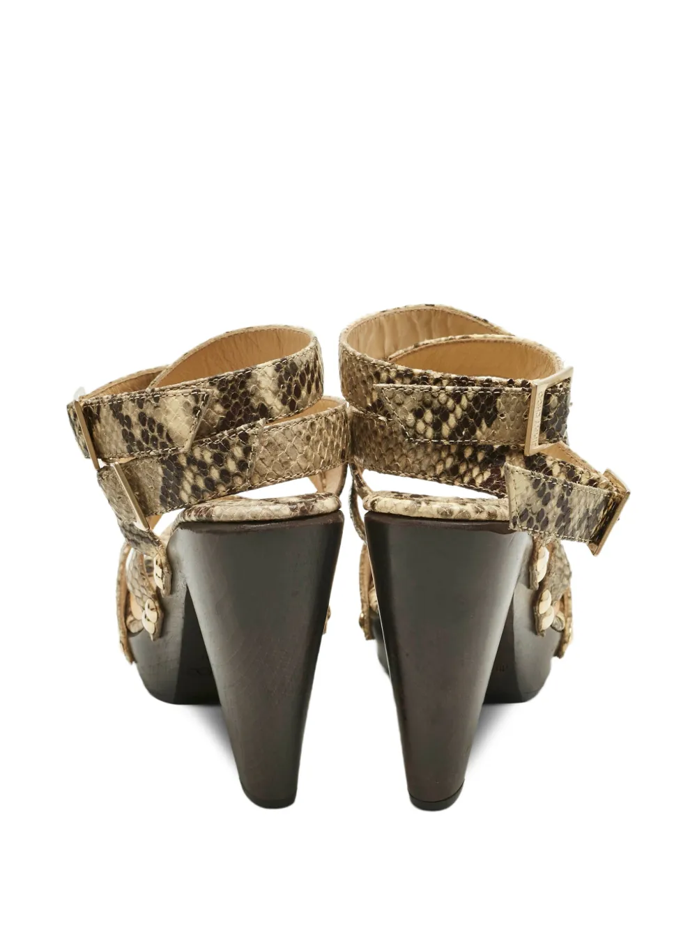 Jimmy Choo Pre-Owned sandales en cuir à effet peau de python | Image 2
